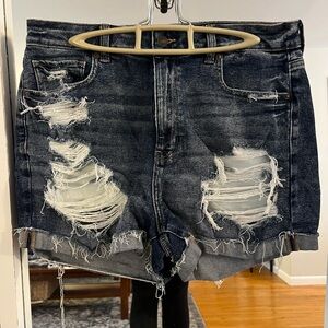 AE Stretch Denim Mom Short - Distressed